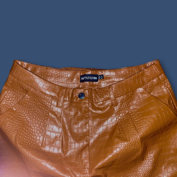 PLT Faux Leather Croc Pants - Picture 2 of 4